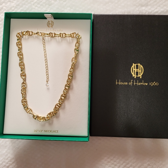 House of Harlow 1960 Jewelry - NIB Goldtone necklace
